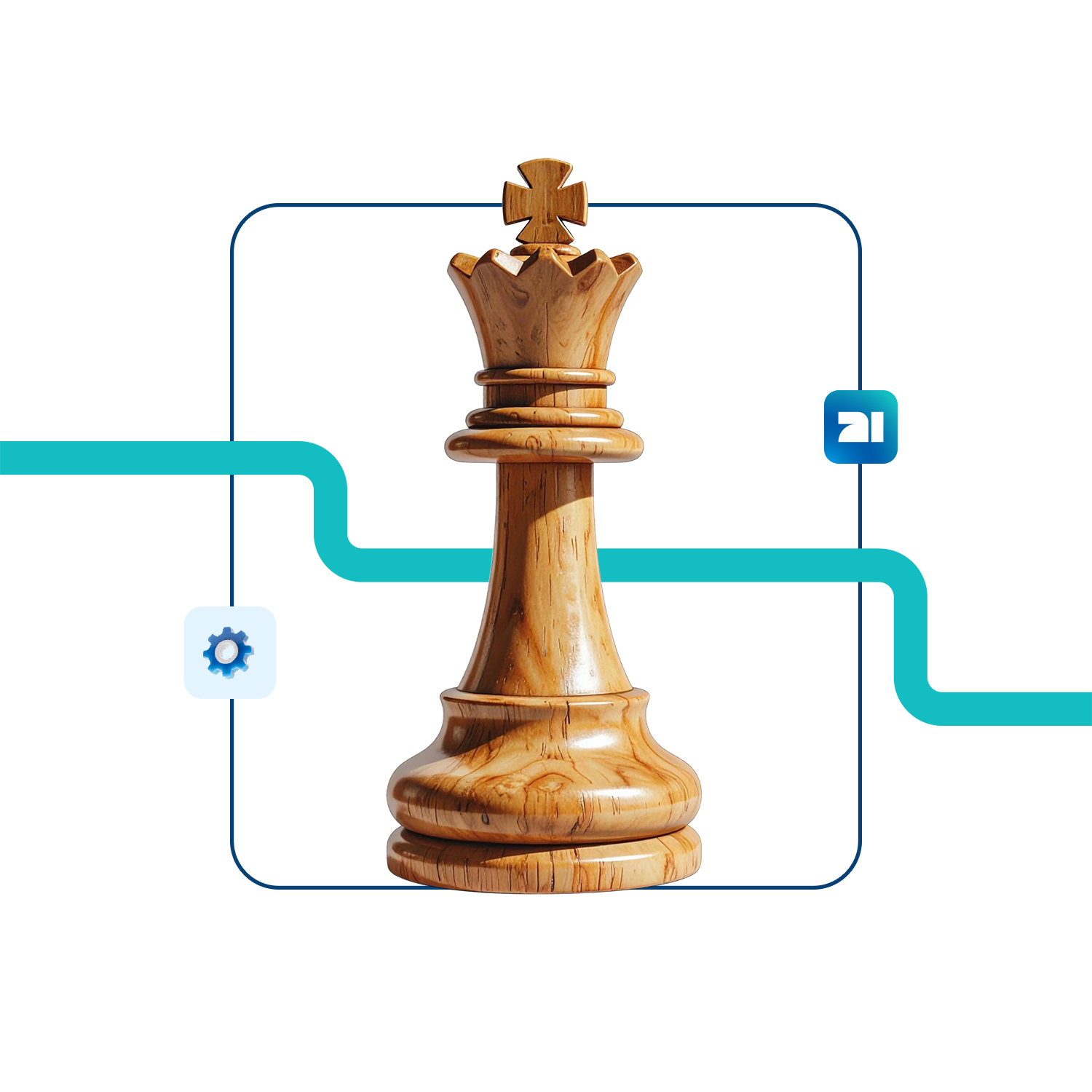 A chess piece representing strategy-led planning